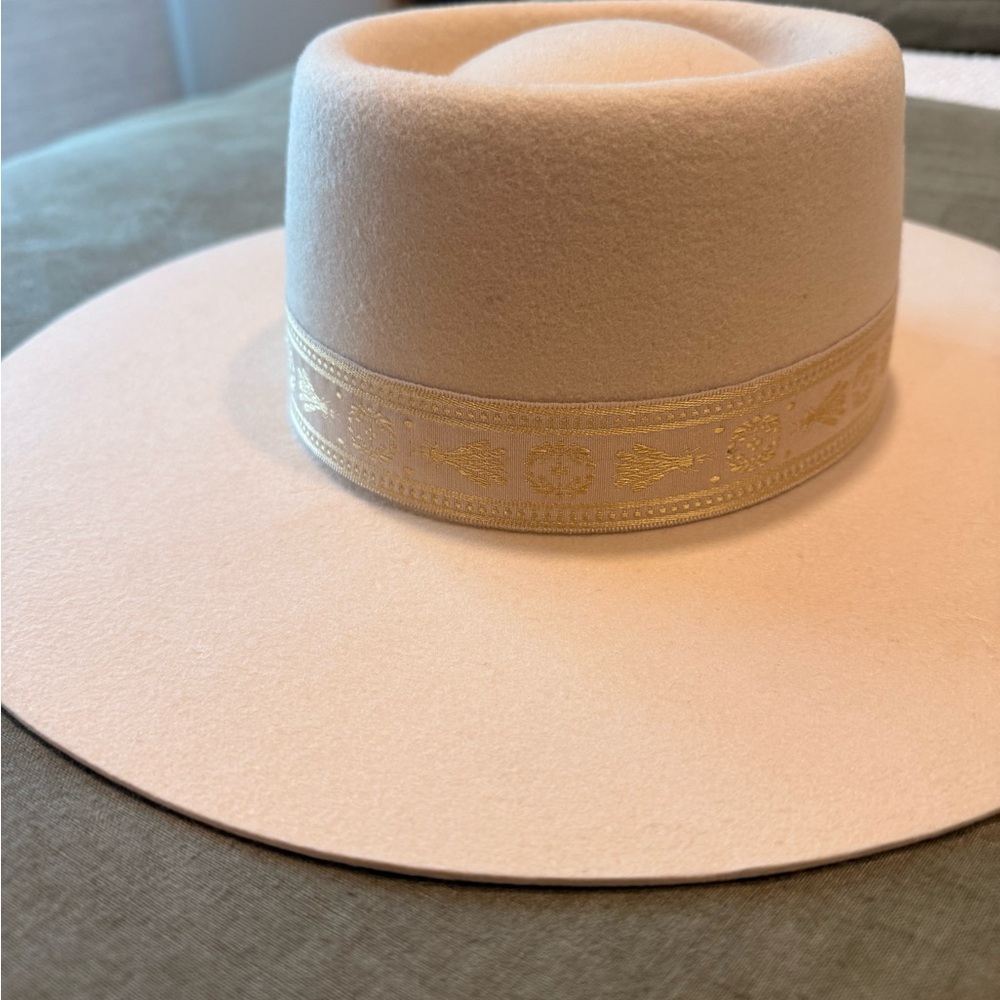 Lack Of Color Cream Hat with Gold Band